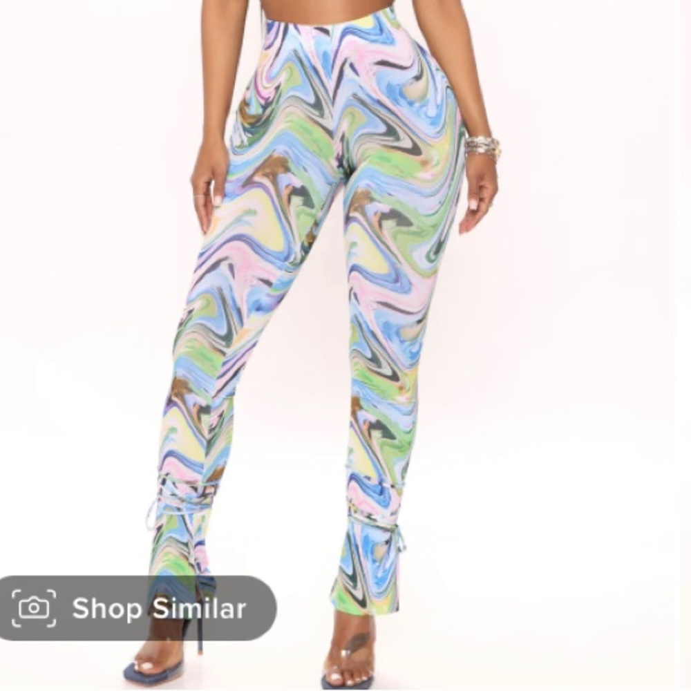 Fashion Nova Your Desire Printed Skinny Pant - Blue/combo